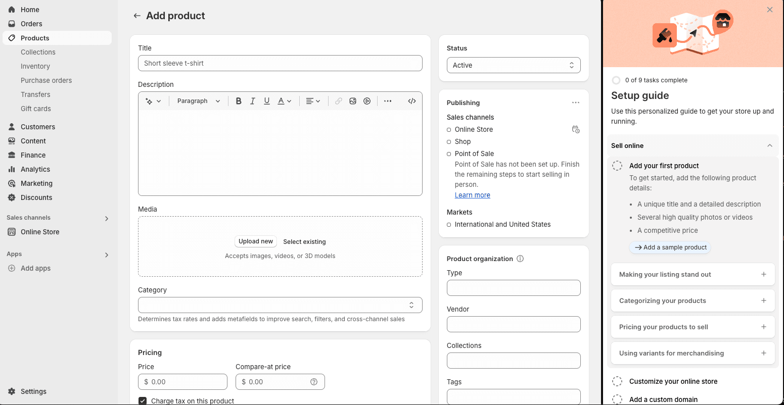 Shopify setup Guide